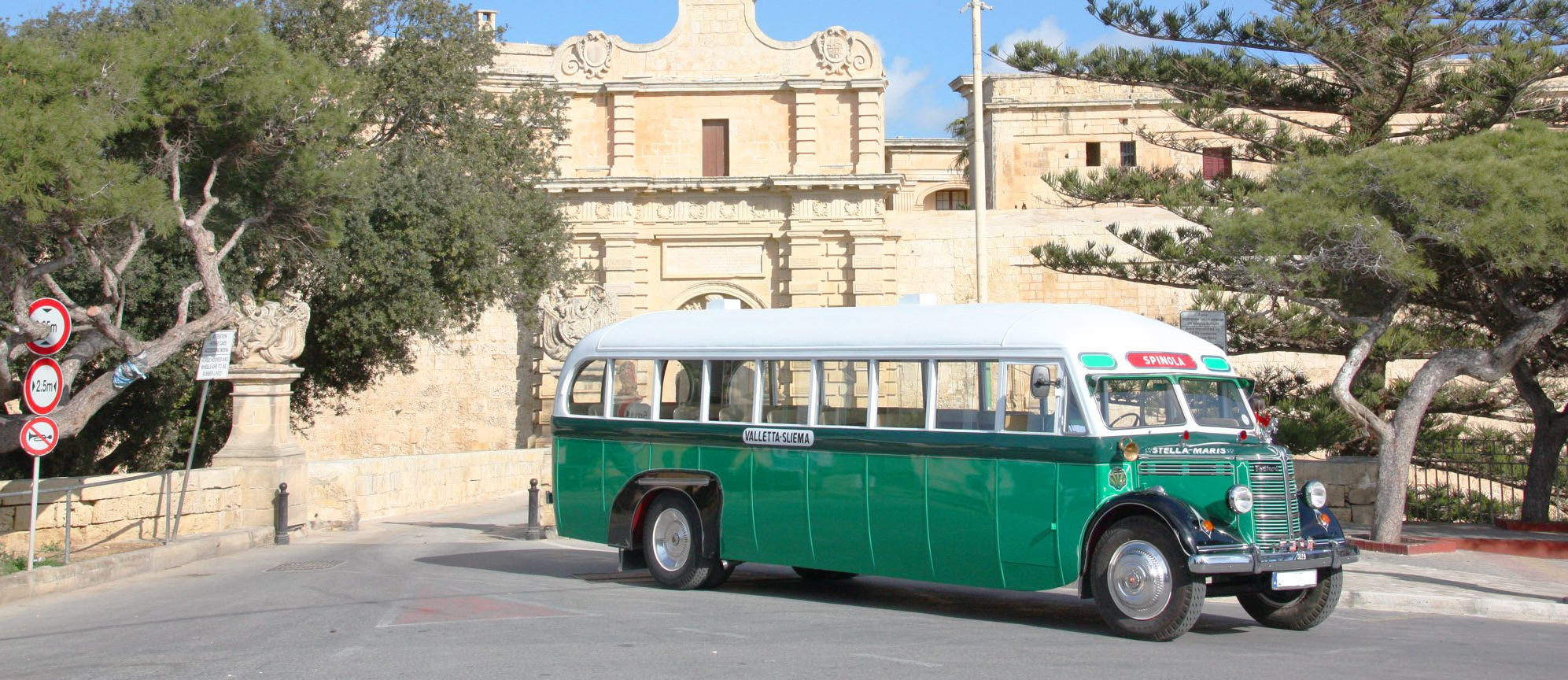 A vintage bus in Mdina, Malta