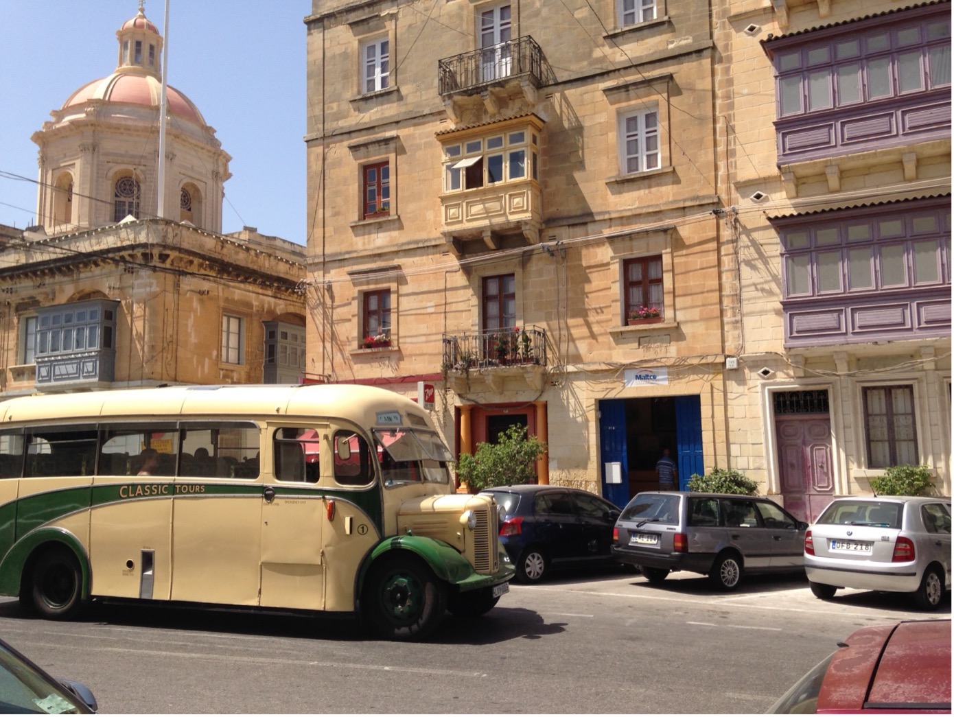 A vintage bus in Senglea, Malta