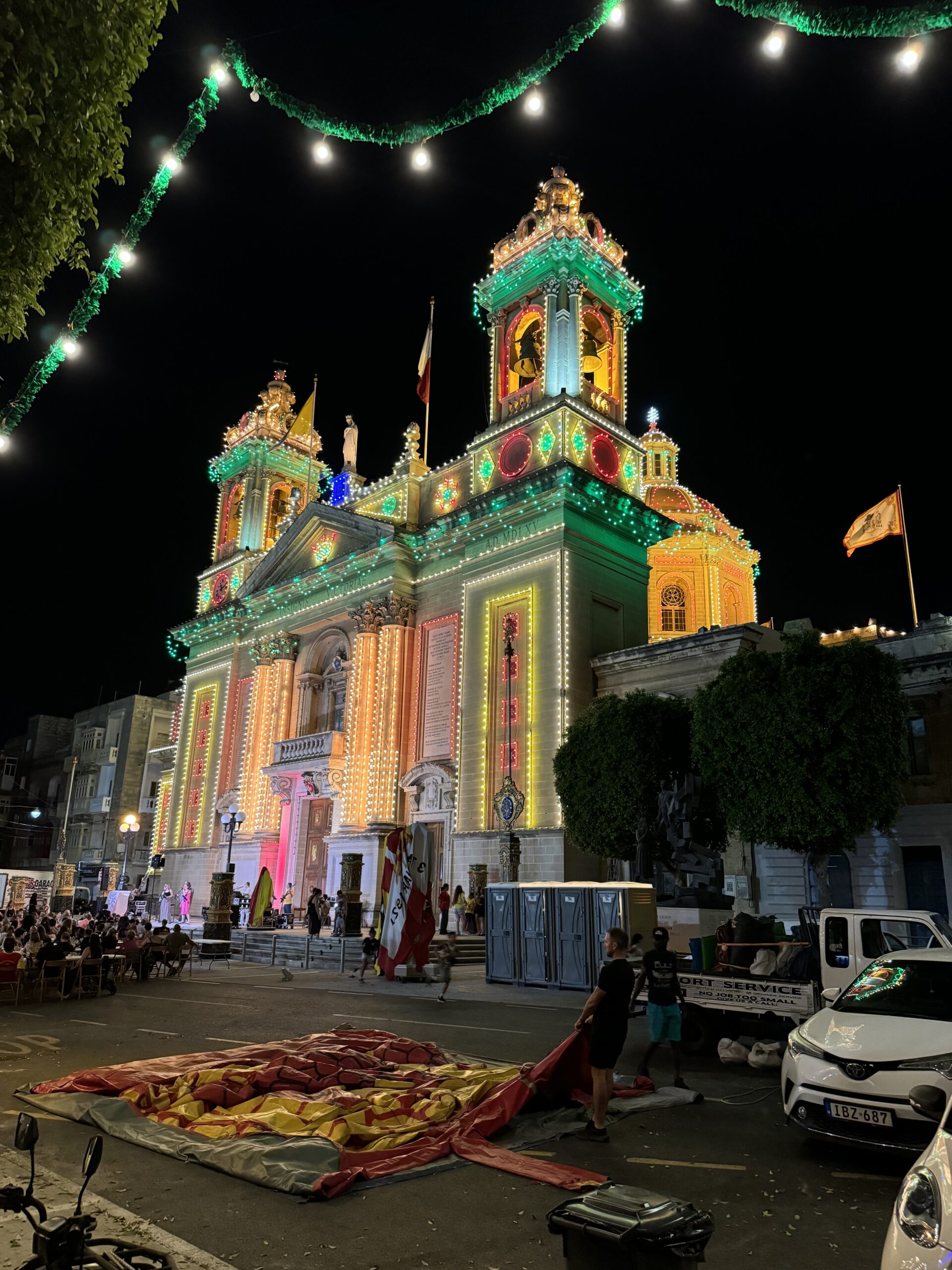 Malta Church during a festa Malta Church during a festa