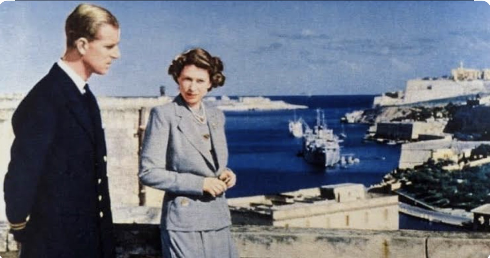 Queen Elizabeth and Prince Philipp in Malta